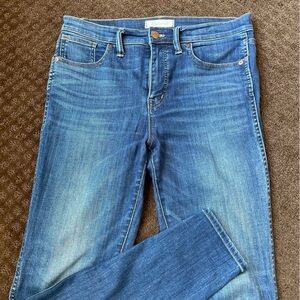Madewell 10” High Rise Dark Wash Denim Jeans